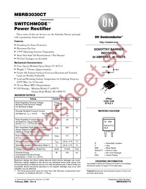 MBRB3030CT datasheet  